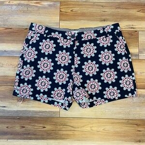 Women’s Crown & Ivy Navy Blue Floral Shorts Size 16